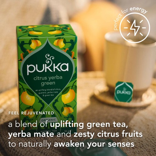 Pukka Herbs Organic Citrus with Yerba Mate x20 Green Tea Bags thumbnail 7