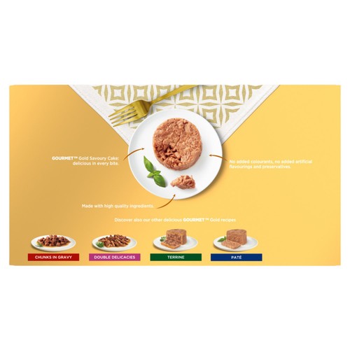 Gourmet Gold Savoury Cake with Beef, Chicken, Salmon, Tuna Wet Cat Food Can thumbnail 9