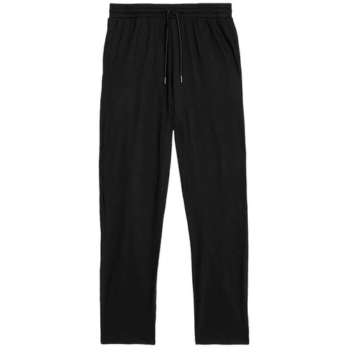 M&S Mens Cotton Modal Pyjama Bottoms, 2XL, Black
