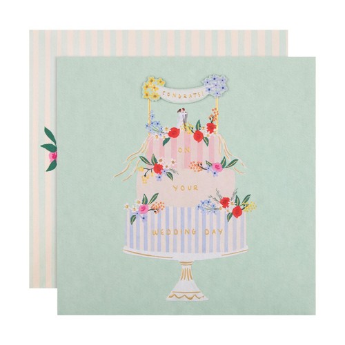 M&S Embossed Wedding Cake Congratulations Card
