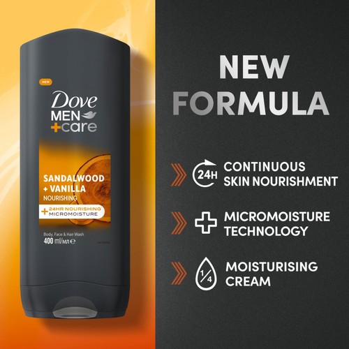 Dove Men+Care Sandlewood & Vanilla Body Wash thumbnail 2