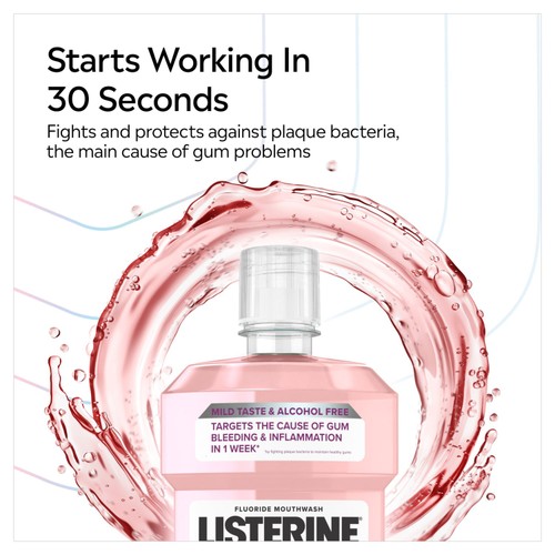 Listerine Advanced Gum Expert Milder Taste Alcohol Free Mouthwash thumbnail 5