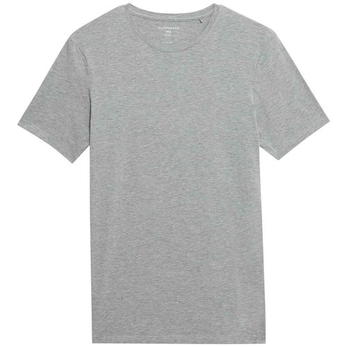 M&S Mens Autograph Supima Cotton Blend T-Shirt Vest, XL Grey Marl