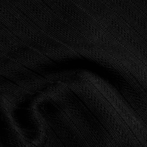 M&S Womens Pointelle Thermal Long Sleeve Tops, 16, Black thumbnail 2