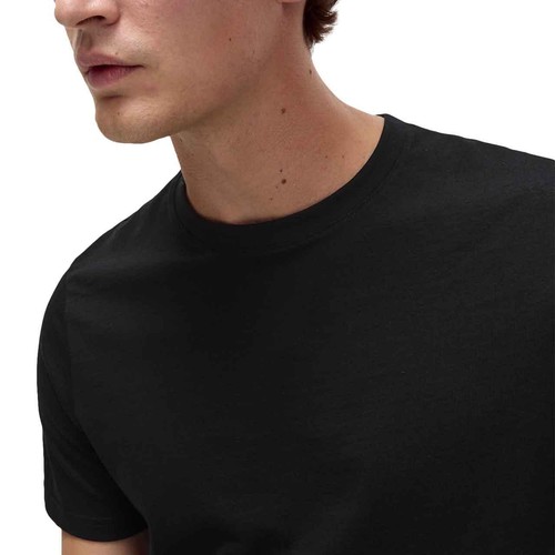 M&S Mens Cotton Crew Neck T-Shirt, M, Black thumbnail 2
