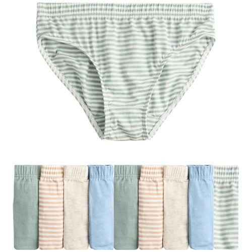 M&S Boys Pure Cotton Stripes & Solids Briefs, 5-6 Years, Multi thumbnail 2