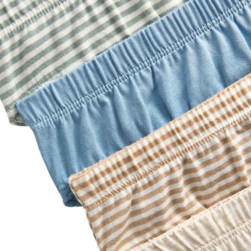 M&S Boys Pure Cotton Stripes & Solids Briefs, 5-6 Years, Multi thumbnail 4
