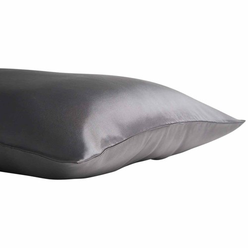 M&S Silk Pillowcase, Charcoal thumbnail 2