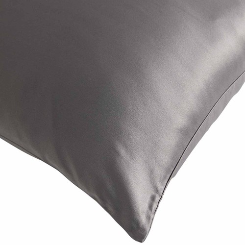 M&S Silk Pillowcase, Charcoal thumbnail 3