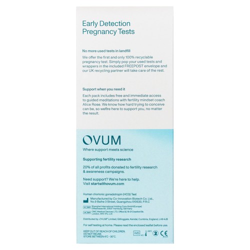 OVUM Early Detection Pregnancy Tests 2pk thumbnail 2