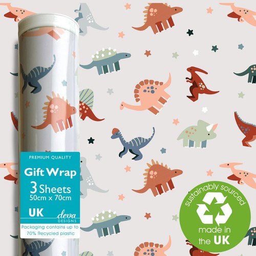 Dino Gift Wrap Sheets