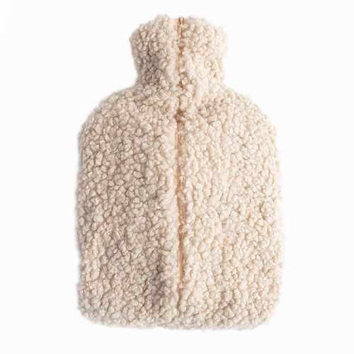 Caroline Gardner Heart Borg Hot Water Bottle, Oat/Charcoal thumbnail 2