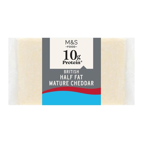 M&S High Protein Half Fat Mature Cheddar