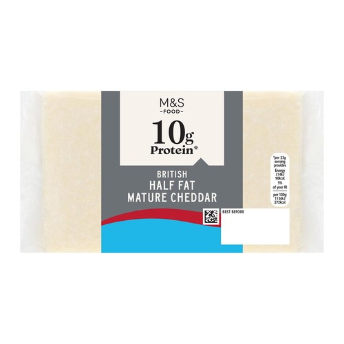 M&S High Protein Half Fat Mature Cheddar thumbnail 2