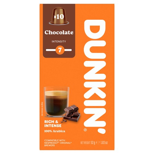 Dunkin Chocolate Nespresso Compatible Coffee Pods thumbnail 2