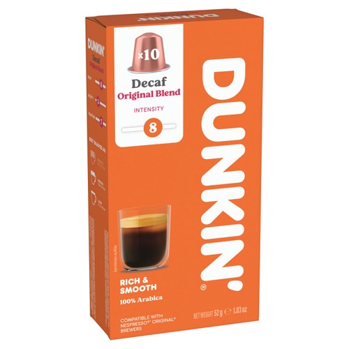 Dunkin Decaffeinated Nespresso Compatible Coffee Pods thumbnail 2