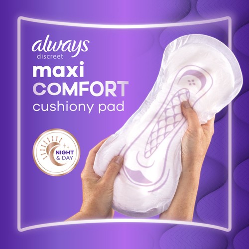 Always Discreet Adult Incontinence Pads Maxi Comfort Value Pack 12 Count thumbnail 4