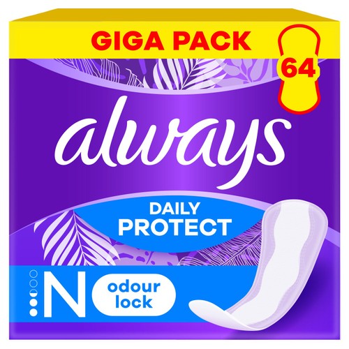 Always Dailies Liners Daily Protect Normal Value Pack 64 Count thumbnail 2
