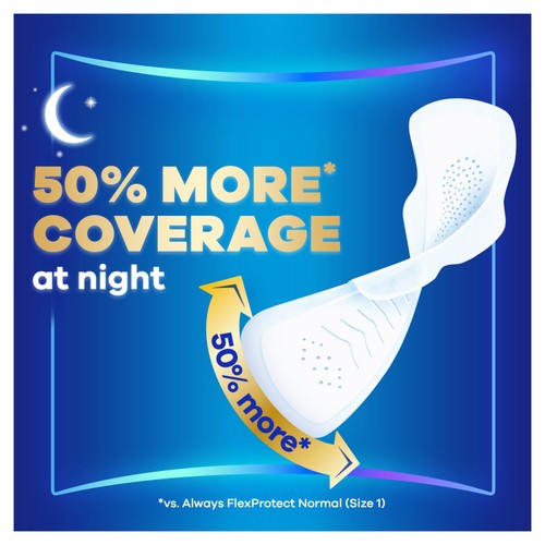 Always Infinity Pads Secure Night (Size 4) Value Pack 18 Count thumbnail 4