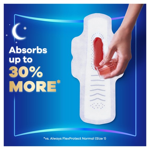 Always Infinity Pads Secure Night (Size 4) Value Pack 18 Count thumbnail 7