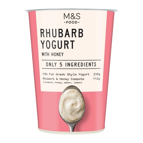 M&S Only 5 Ingredients Rhubarb Yogurt with Honey
