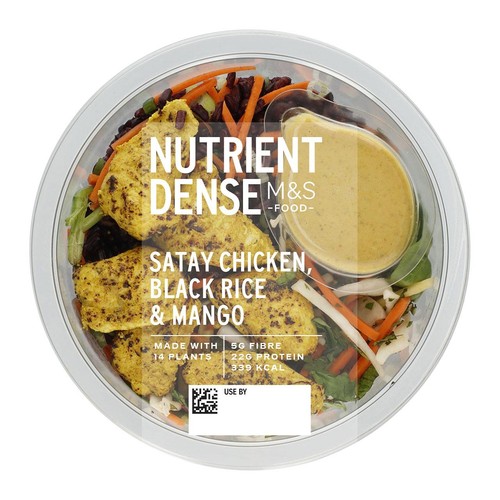 M&S Nutrient Dense Satay Chicken, Black Rice & Mango thumbnail 3