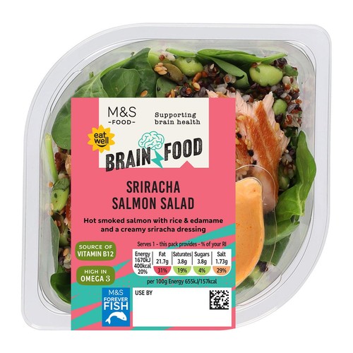 M&S Brain Food Sriracha Salmon Salad thumbnail 3