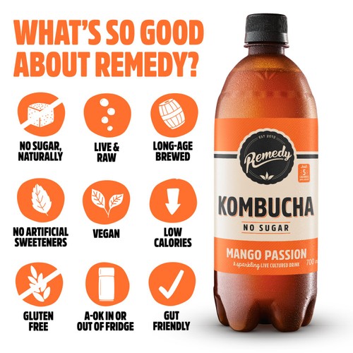 Remedy Kombucha Mango Passion thumbnail 2