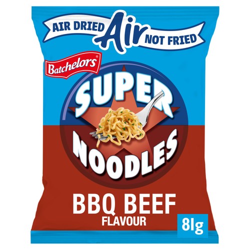Batchelors Super Noodles Air Dried Low Fat BBQ Beef Flavour Instant Noodles