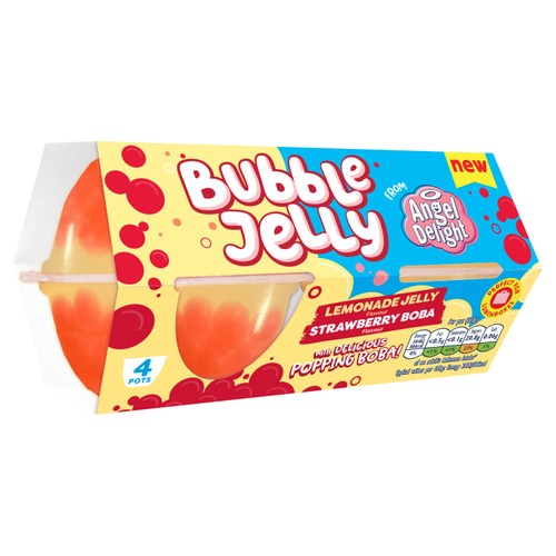 Angel Delight Lemonade Jelly & Strawberry Boba Bubble Dessert Snack Pot thumbnail 2