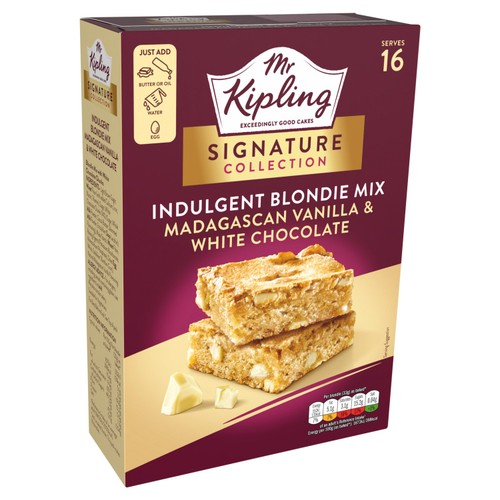 Mr Kipling Signature Madagascan Vanilla & White Choc Blondie Mix thumbnail 2