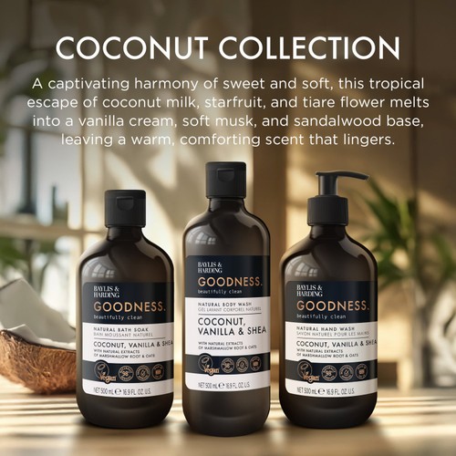 Baylis & Harding Goodness Coconut, Vanilla & Shea Bath Soak thumbnail 2