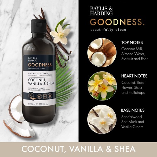 Baylis & Harding Goodness Coconut, Vanilla & Shea Body Wash thumbnail 2