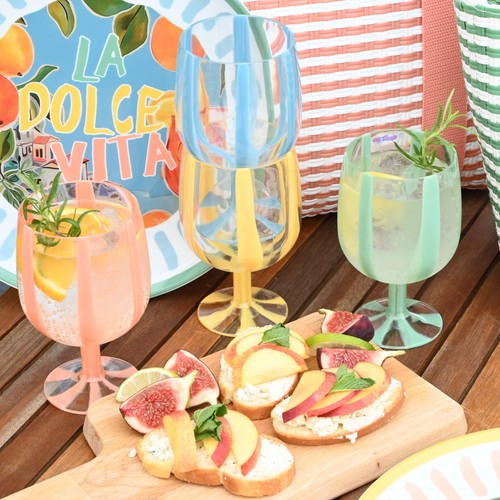 Summerhouse Portofino Stripe Picnic Wine Glasses thumbnail 4