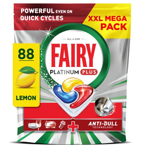Fairy Platinum Plus Lemon Dishwasher Tablets 88ct