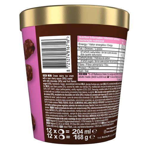 Magnum Bonbon Cherry & Milk Chocolate Ice Cream Frozen Snack thumbnail 4