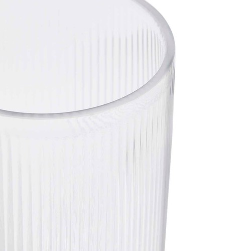 M&S Ribbed Glass Cylinder Vase, Clear thumbnail 2