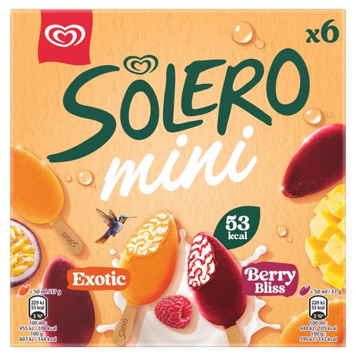 Solero Mini Exotic & Berry Bliss Ice Cream Sticks