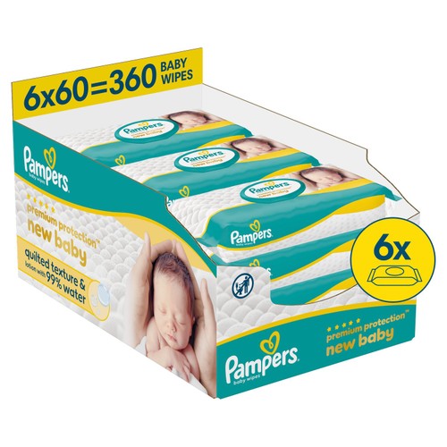 Pampers New Baby Wipes 6x thumbnail 2