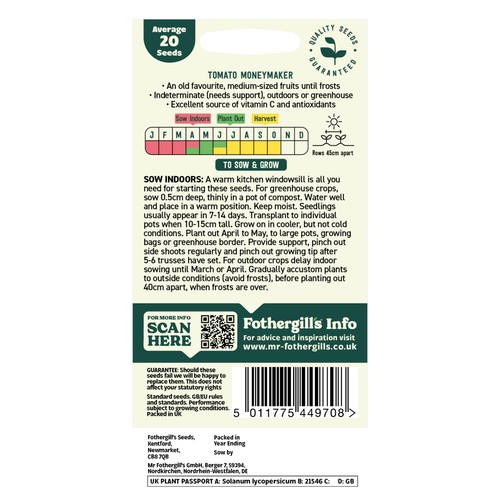 Mr Fothergills Seeds Oh Sow Simple Tomato Medium thumbnail 2