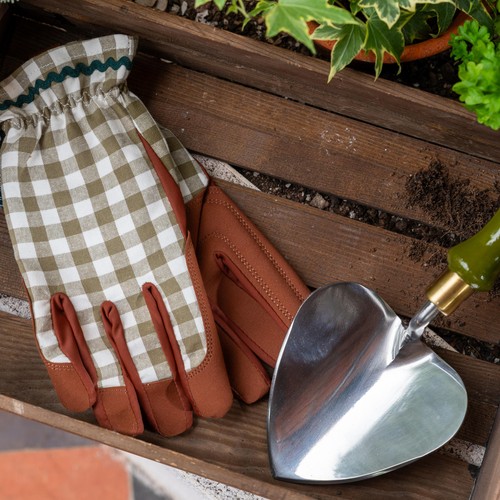 Burgon & Ball Colour Collection Gloves Olive Check thumbnail 4