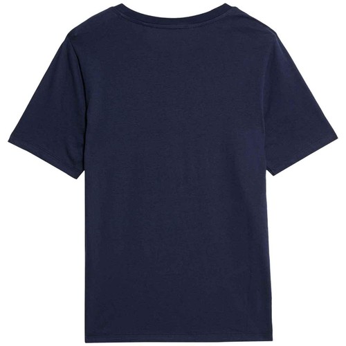 M&S Womens Pure Cotton Everyday Fit T-Shirt, 8, Navy thumbnail 2