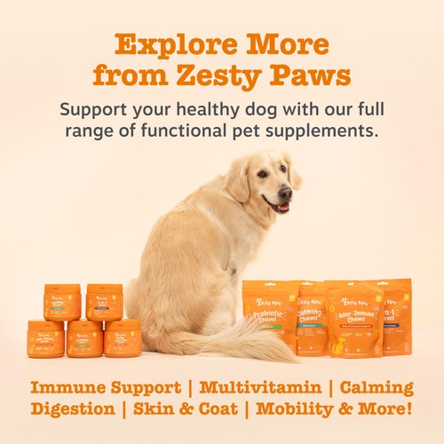 Zesty Paws Probiotic Dog Chews Pumpkin Flavour thumbnail 9