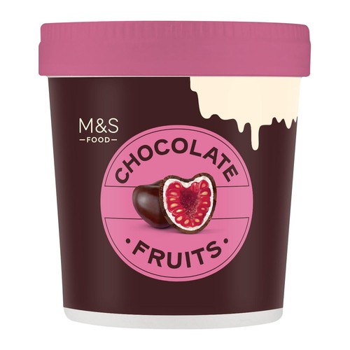 M&S Dark & White Chocolate Enrobed Frozen Raspberries