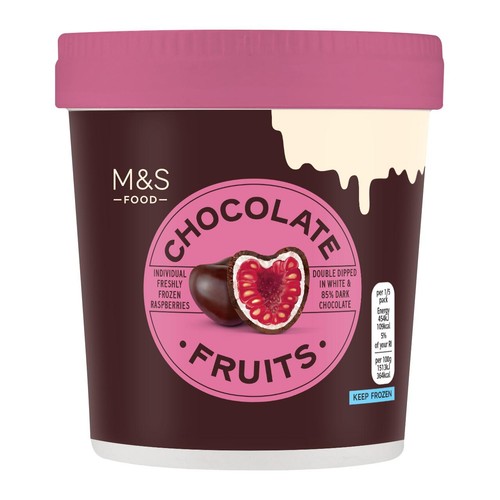 M&S Dark & White Chocolate Enrobed Frozen Raspberries thumbnail 4