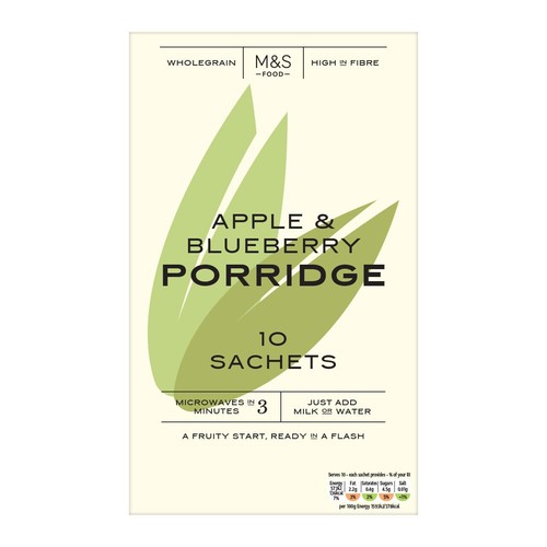 M&S Apple & Blueberry Porridge Sachets thumbnail 2