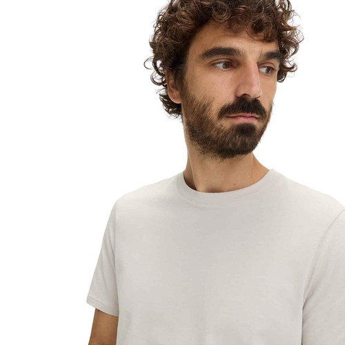 M&S Mens Regular Fit Pure Cotton Crew Neck T-Shirt, S, Beige thumbnail 3