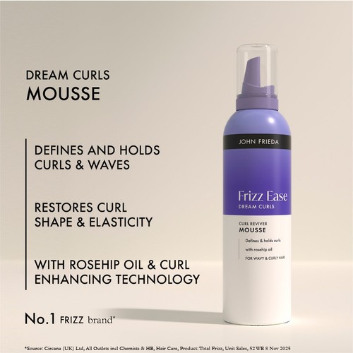 John Frieda Frizz Ease Dream Curls Curl Reviver Mousse  thumbnail 4