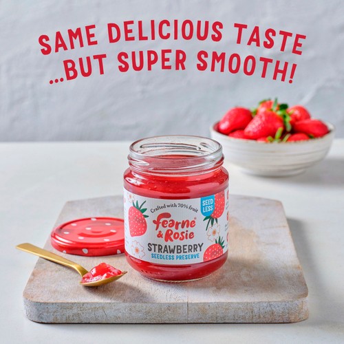 Fearne & Rosie Strawberry Seedless Jam 70% Fruit thumbnail 5