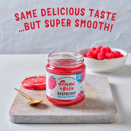 Fearne & Rosie Raspberry Seedless Jam 70% Fruit thumbnail 5
